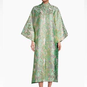 La Vie Style House Floral Brocade Maxi Caftan Dress
